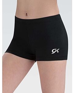 Nylon/Spandex Mini Workout Shorts - Black
