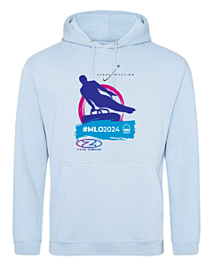 Mens London 2024 Hoody-Sky Blue- logo Note Delivery now may be after event 